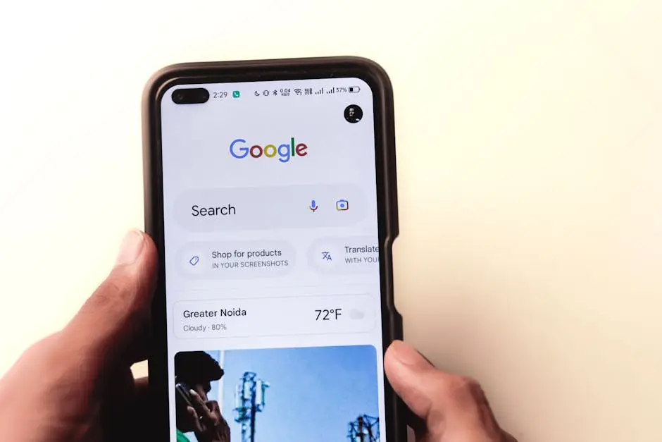 هاتف يعرض بحث جوجل ومتصفح Chrome مع Gemini Intelligence للذكاء الاصطناعي