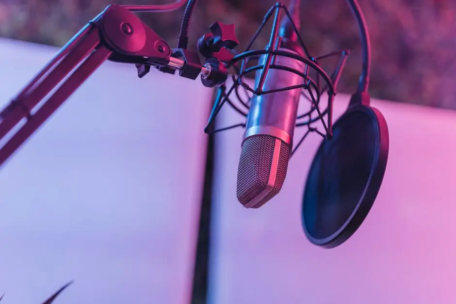 مايكروفون كوندنسر في استوديو احترافي لاختيار أفضل مايكروفون للبث