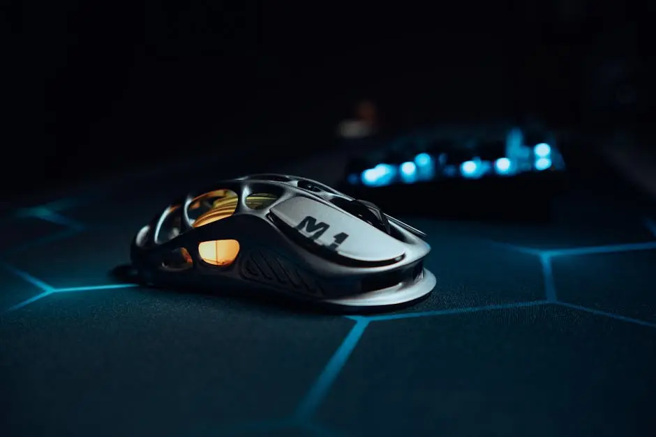 ماوس جيمنج خفيف على لوحة ماوس مضاءة شبيه بـ Razer Viper V3 Pro