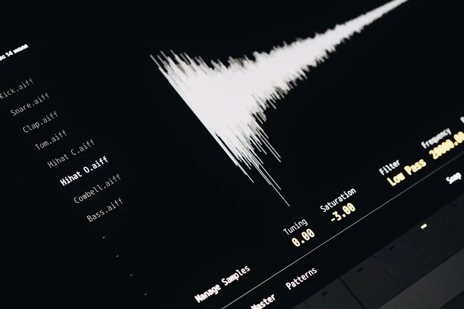 واجهة تحرير صوتي تعرض موجات لاستخراج صوت MP3 من فيديو تيك توك