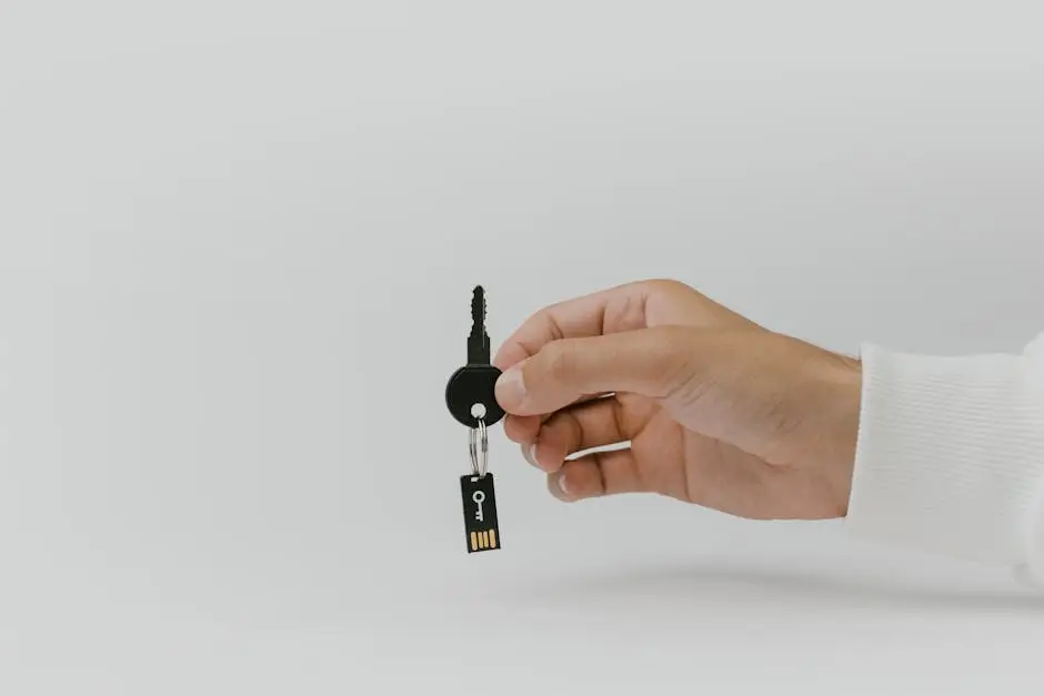 مفتاح YubiKey مع ميدالية يستخدم في حماية حساب ChatGPT المتقدمة