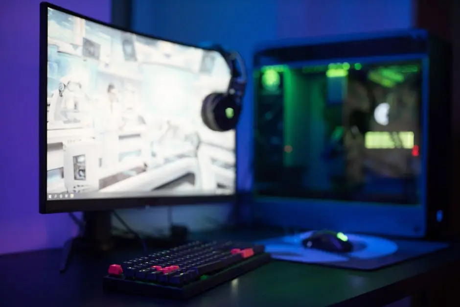 جهاز كمبيوتر ألعاب بشاشة منحنية وإضاءة RGB لتشغيل Palworld 1.0 بأداء عالٍ