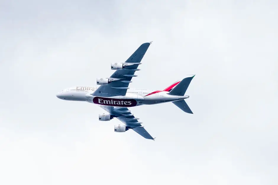 طائرة A380 لطيران الإمارات في الجو - أول طائرة بستارلينك طيران الإمارات